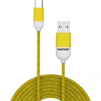Celly PT-TC001-5Y Cable USB a USB-C 1.5m USB 2.0 Color Pantone Amarillo