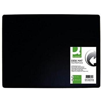 Q-Connect Alfombrilla de escritorio PP con superficie antideslizante 40X53 negro