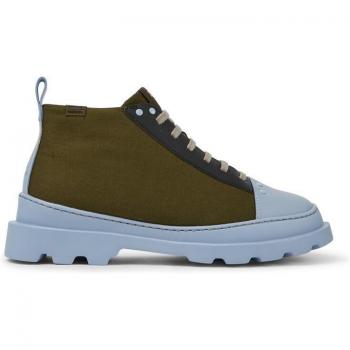 Bicolor Textile and Leather Women's Ankle Boots - CAMPER Brutus 50% OFF at Signup
