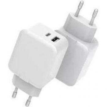 Cargador USB-C de 30W para Dispositivos Móviles Blanco Interior Carga Rápida