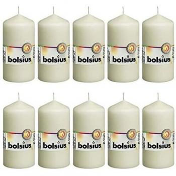 Bolsius Velas Stompkaarsen 10 unidades 120x58 mm Marfil
