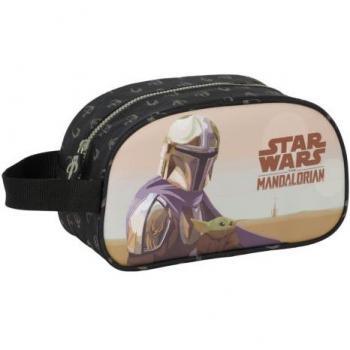 Neceser Redondo con Asa Adaptable para Carro The Mandalorian This Is The Way 12x26x15 Cms