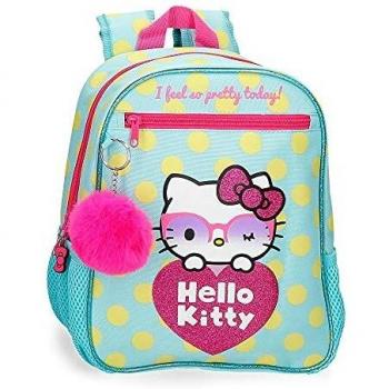 Hello Kitty Pretty Glasses Mochila Preescolar Verde 23x28x10 cms Poliéster 6,44L