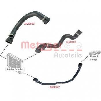 Tubería de radiador METZGER 2420638 - Fabricada en material resistente, diseño específico para vehículos, alta resistencia a temperaturas y presiones, fácil instalación, compatible con múltiples modelos de automóviles