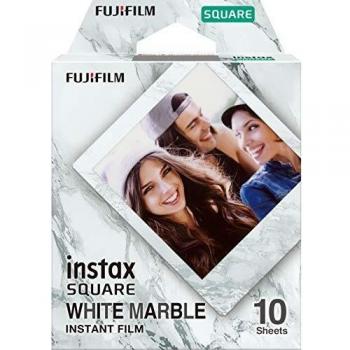 Fujifilm instax Square White Marble, película instantánea, 10 fotos