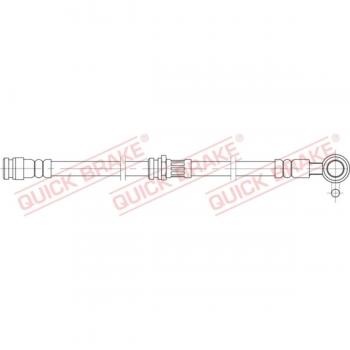 Tubo de freno QUICK BRAKE 58.847 - Latiguillo de freno, alta resistencia, compatible con sistemas de frenos hidráulicos, fabricado en materiales duraderos para una óptima performance y seguridad en la conducción