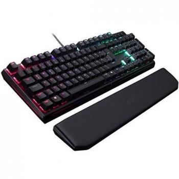 Cooler Master MasterKeys MK750, Teclado mecánico para Gaming, iluminación RGB, Carcasa de Aluminio Cepillado, reposamuñecas, Cherry MX Red - QWERTZ Teclado alemán