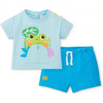 Conjunto de bebé niño Tuc Tuc Water Lilies de camiseta de manga corta y short con cordón de ajuste