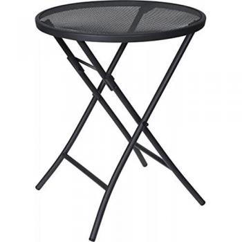 MESA METAL GRIS PLEGABLE REDONDA 60CM