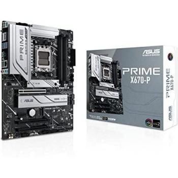 ASUS PRIME X670-P, an AMD X670 Ryzen AM5 ATX motherboard with three M.2 slots, DDR5, USB 3.2 Gen 2x2