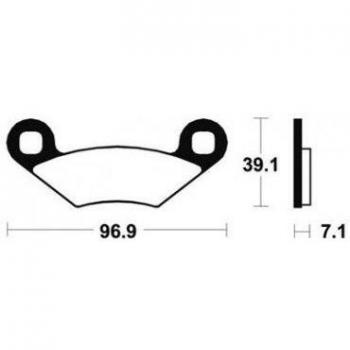 SPORTSMAN POLARIS 300, 500, 600, 700, 800, RZR 800-ETRAIL BLAZER 330-PASTILLAS DE FRENO DELANTERO BENDIX 142-381427 MB