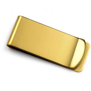 Básico Amplio Fuerte Dinero Clip para los Hombres Simple Tarjeta de crédito grabable Oro Plateado Acero Inoxidable