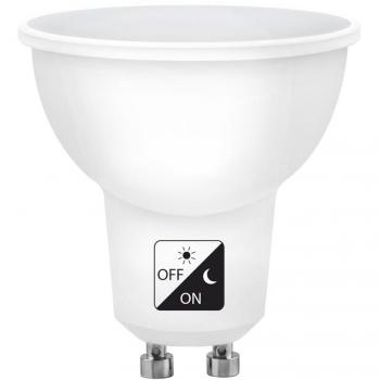 Bombilla LED GU10 5W con sensor crepuscular y temperatura de color 4200K, acabado mate
