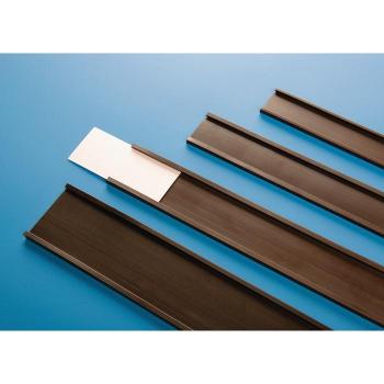 Etiqueta de papel de 17 mm con película transparente para perfil en C magnético de 20 mm MAGNETOPLAN