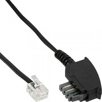 Cable TAE-N a RJ11 (6P4C) de 1m - Conector macho/macho, accesorio para teléfono