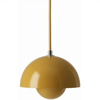 Lámpara colgante Flowerpot VP10, Ø 16 cm, amarillo mostaza