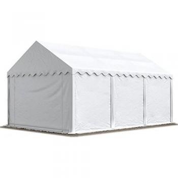 Carpa almacén 4x6 m PVC 700 n impermeable blanca TOOLPORT