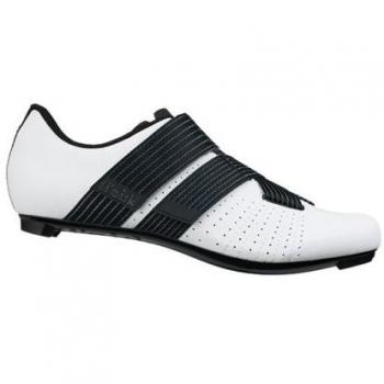 Zapatillas de carretera Fizik Tempo R5 Powerstrap blancas y negras, talla 42