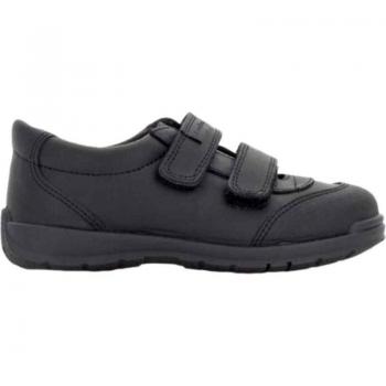 Zapatos Colegiales Titanitos para Niño - Refuerzo en la Puntera, Doble Velcro, Lavables, Color Negro