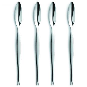 Gense diseño Pierre FORSSELL Focus Tenedor de mariscos, Plata, 4 Piezas