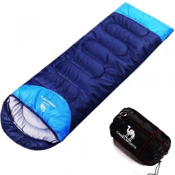 CAMEL CROWN Saco de Dormir, Equipo de Herramientas para Acampar al Aire Libre para Caminar 3 Estaciones al Aire Libre, componer en un Saco de Dormir Doble, con un Saco de compresión liviano