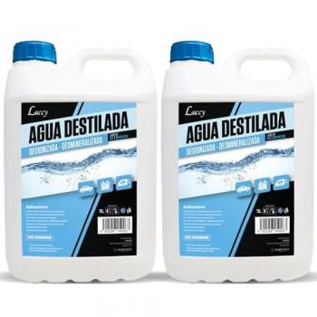 Agua Destilada Desmineralizada Desionizada LUCCY 100% Pura 10 Litros para CPap, Humidificador, Plancha y Limpieza