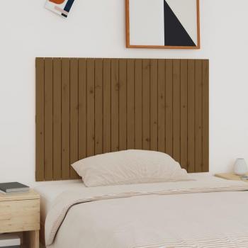 Cabecero de pared ámbar 140x3x90 cm madera maciza de pino marrón miel