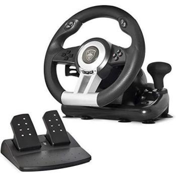 Spirit Of Gamer SOG-RWP - Volante de Juego para Ordenador portátil/PS2/PS3, Color Negro