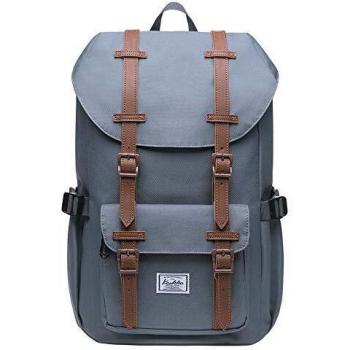 KAUKKO Mochila Tipo Casual de Hombre y Mujer para Portátil para Escuela, Viajes o Senderismo Mini tamaño Gris
