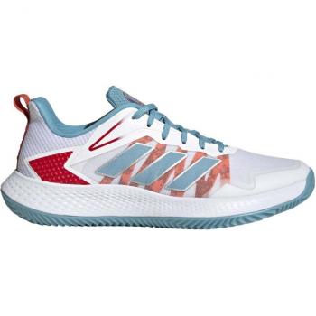 Zapatillas de tenis adidas Defiant Speed Clay - Mujeres, Gris Claro/Azul-gris