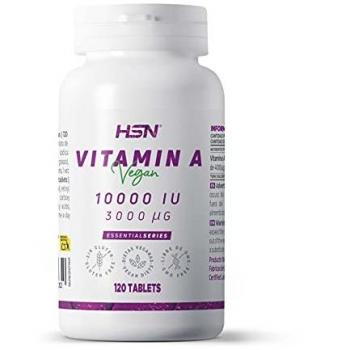 Vitamina A 10000 IU - 120 Tabletas - Alta Dosis, Pura Vitamina A de Acetato de Retinol, No-GMO, Vegano, Sin Gluten