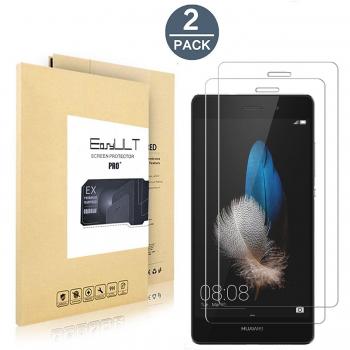 [2 Unidades]Protector de Pantalla Huawei P8 Lite 2016/2015,Protector de Pantalla de Vidrio Cristal Templado Premium para Huawei P8 Lite