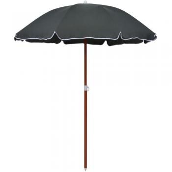 vidaXL Garden Parasol with Steel Pole 180 cm Anthracite