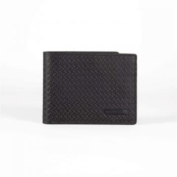 Movom Steel Cartera horizontal con Billetera extraible Negro 11x8,5x1 cms Piel
