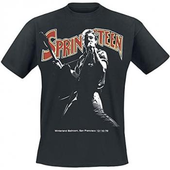 Bruce Springsteen Winterland Ballroom Singing Men's T-Shirt - Black, S to 3XL