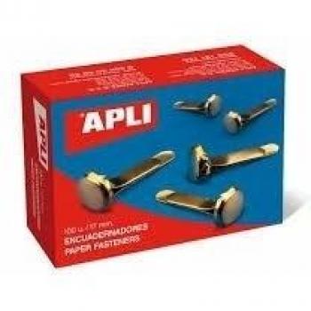 APLI 12285 - Encuadernadores metálicos con arandela 18 mm 100 u.