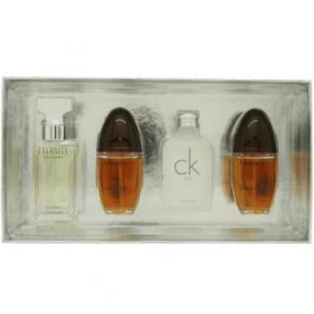 Calvin Klein Women's Mini Fragrance Gift Set - 4 x 15ml (Eau de Parfum Eternity, Eau de Toilette CK One, Eau de Parfum Obsession, Eau de Parf