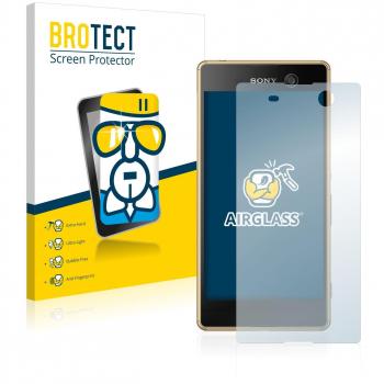 BROTECT Protector Pantalla Cristal Híbrido Compatible con Sony Xperia M5 Protector Vidrio - [Dureza 9H, Anti-arañazos]