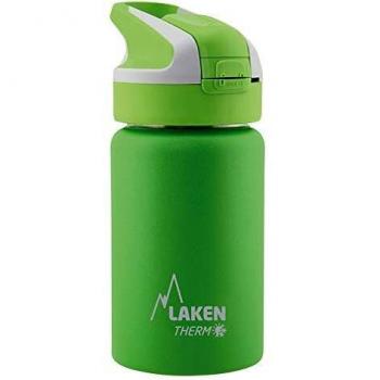 Laken Botella Térmica Reutilizable Summit de Acero Inoxidable con Tapón Automático y Cierre de Seguridad, 500ml, Verde