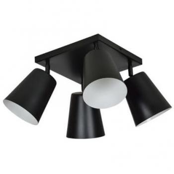 Lámpara de Techo Prism EPIKASA, Acero con Recubrimiento de Polvo, Negro y Blanco, 55x30x60 cm