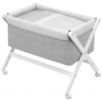 Cambrass Madera Denim - Minicuna tijera, color gris