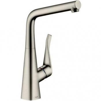 Hansgrohe 14822800 Grifo para fregadero con caño fijo, Acero inoxidable