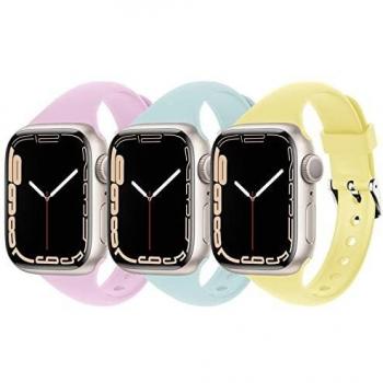 Supore Correa Apple Watch, Compatible con Apple Watch 44 mm 38 mm 42 mm 40 mm, Correa de Repuesto Deportiva Silicona Suave Ultrafina de Adecuada para Apple Watch SE/iWatch Series 6 5 4 3 2 1
