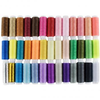 LIHAO Hilos de Coser de Poliéster Hilos de Colores Set