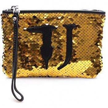 Trussardi Jeans - Bolsa de tela vaquera con logo de T-Wow Gold/Black Talla única