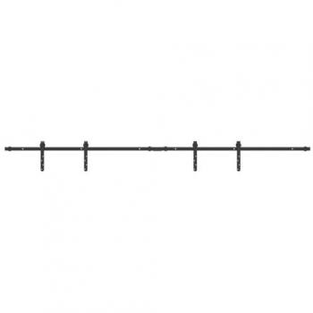 Kit de puerta corredera de armario acero carbono 213 cm