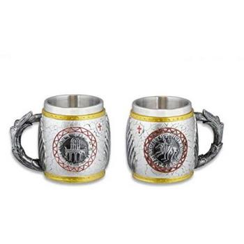Taza de Resina Tole10 Imperial, Sigillum Militum Xpisti, Interior de Aluminio, Altura Total 12 cm