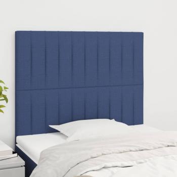 Cabeceros de tela azul 2 unidades 80x5x78/88 cm vidaXL