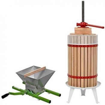 vidaXL Conjunto de Prensa y Trituradora de Frutas y Vinos 2 Piezas Tradicional Hobbies Artes Creativas Ocio Producción de Vino o Sidra Fácil Manejo
