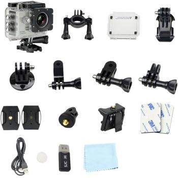 SJCam SJ5000 WiFi - Cámara Deportiva con LCD 2.0'', Resolución 1080p a 30 FPS, Sumergible hasta 30m, Color Negro y 14MP de Calidad de Imagen